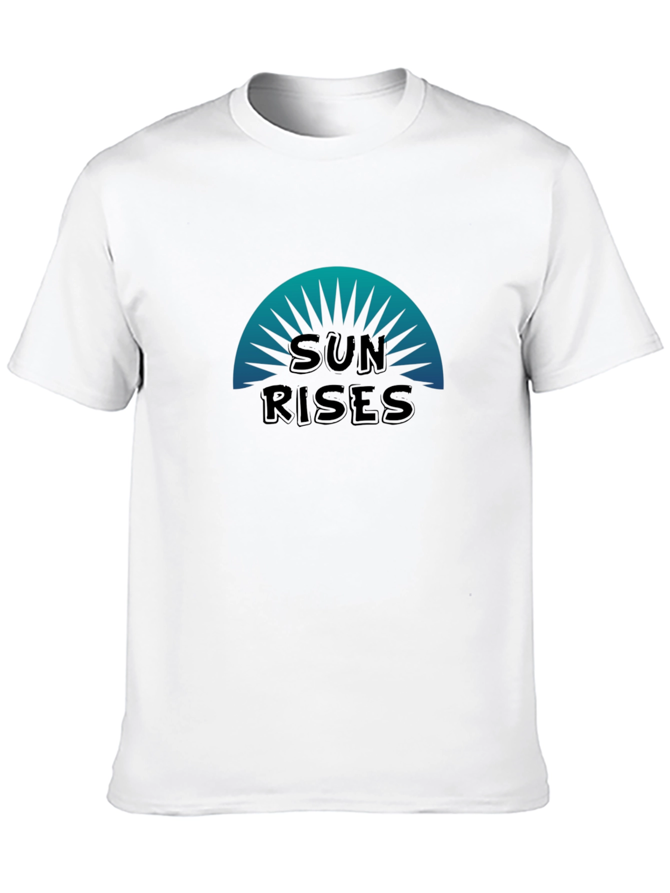 Sun Rises Graphic Tee - Black Cotton T-Shirt