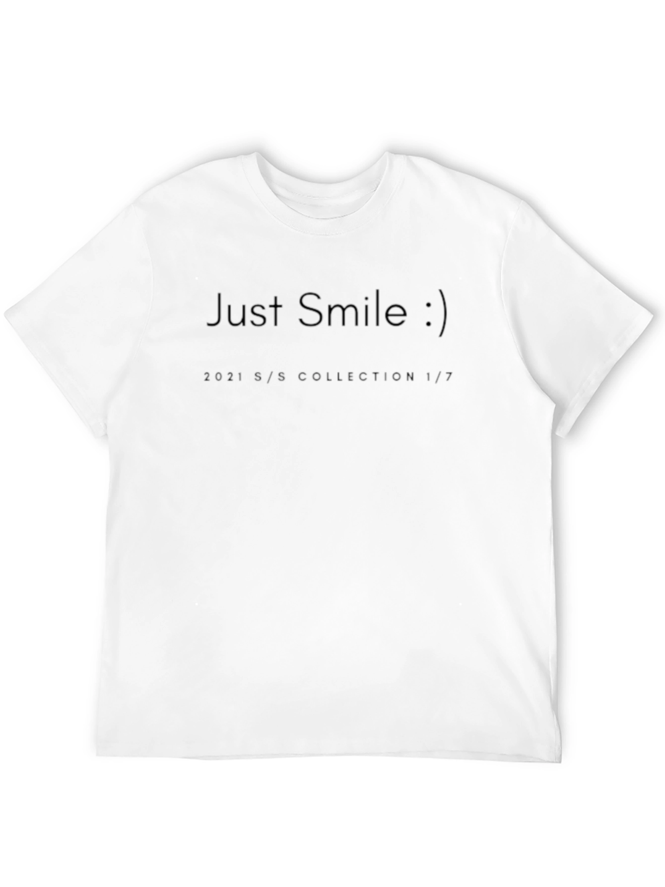 Just Smile Black T-Shirt - Casual Style