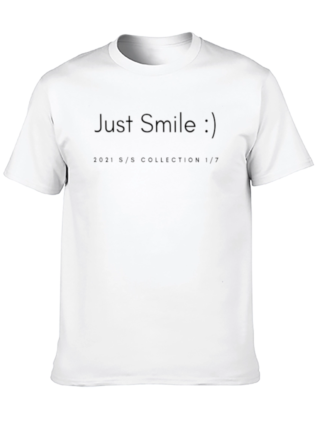 Just Smile Black T-Shirt - Casual Style