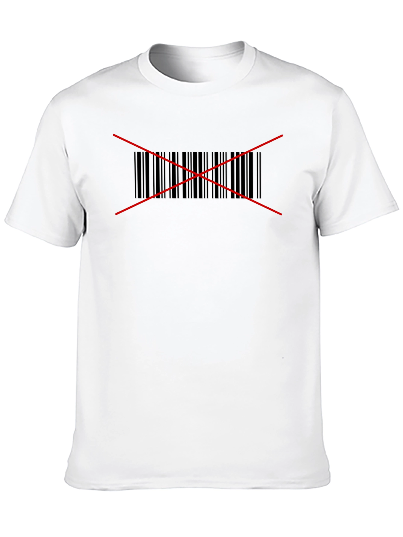 Edgy Barcode Rebellion Black T-Shirt