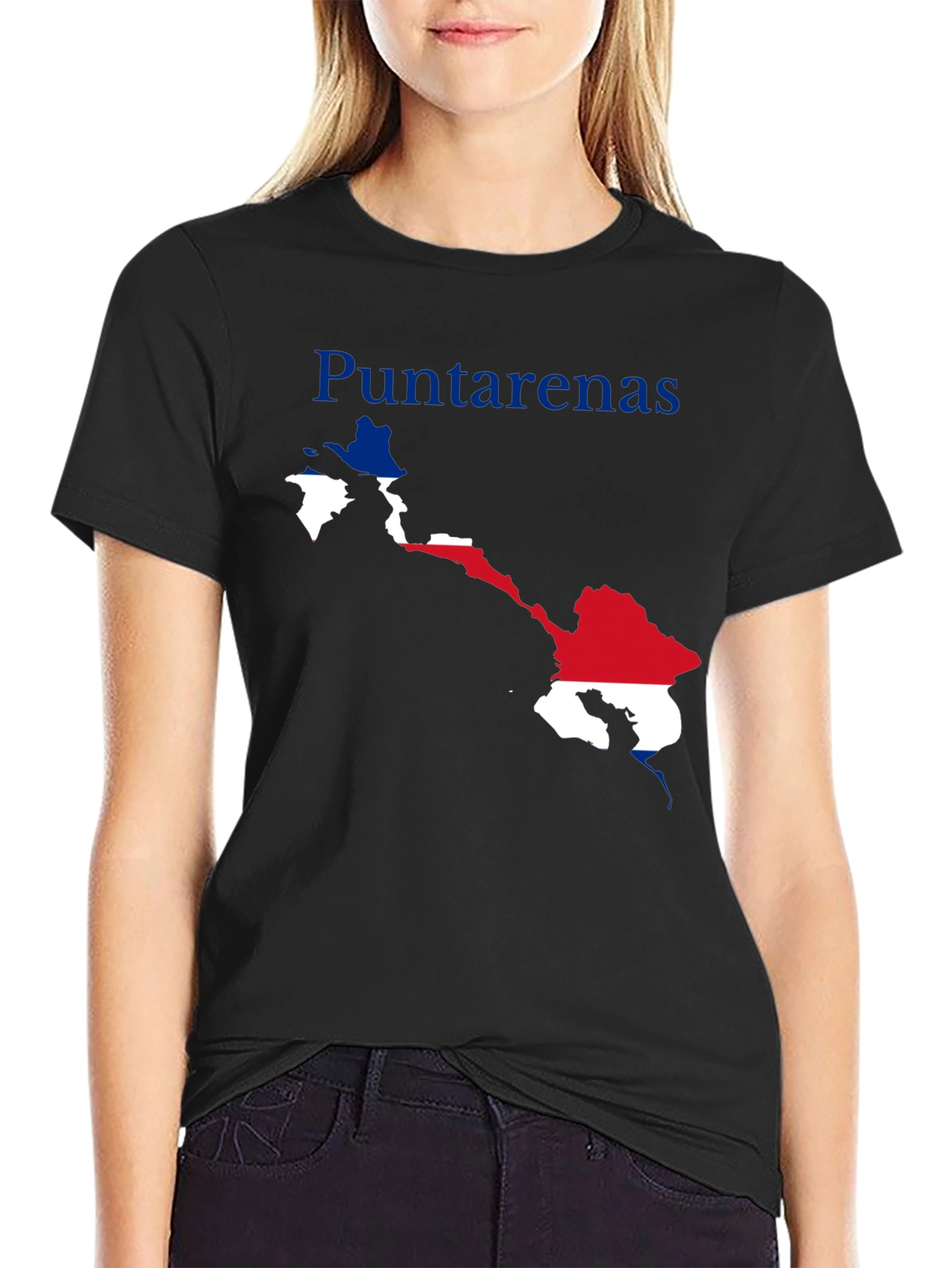 Puntarenas Costa Rica Map Graphic T-Shirt