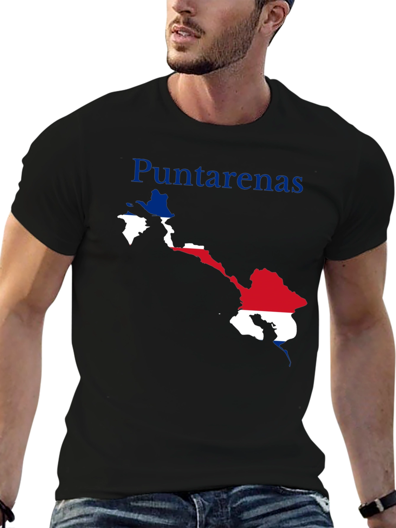 Puntarenas Costa Rica Map Graphic T-Shirt