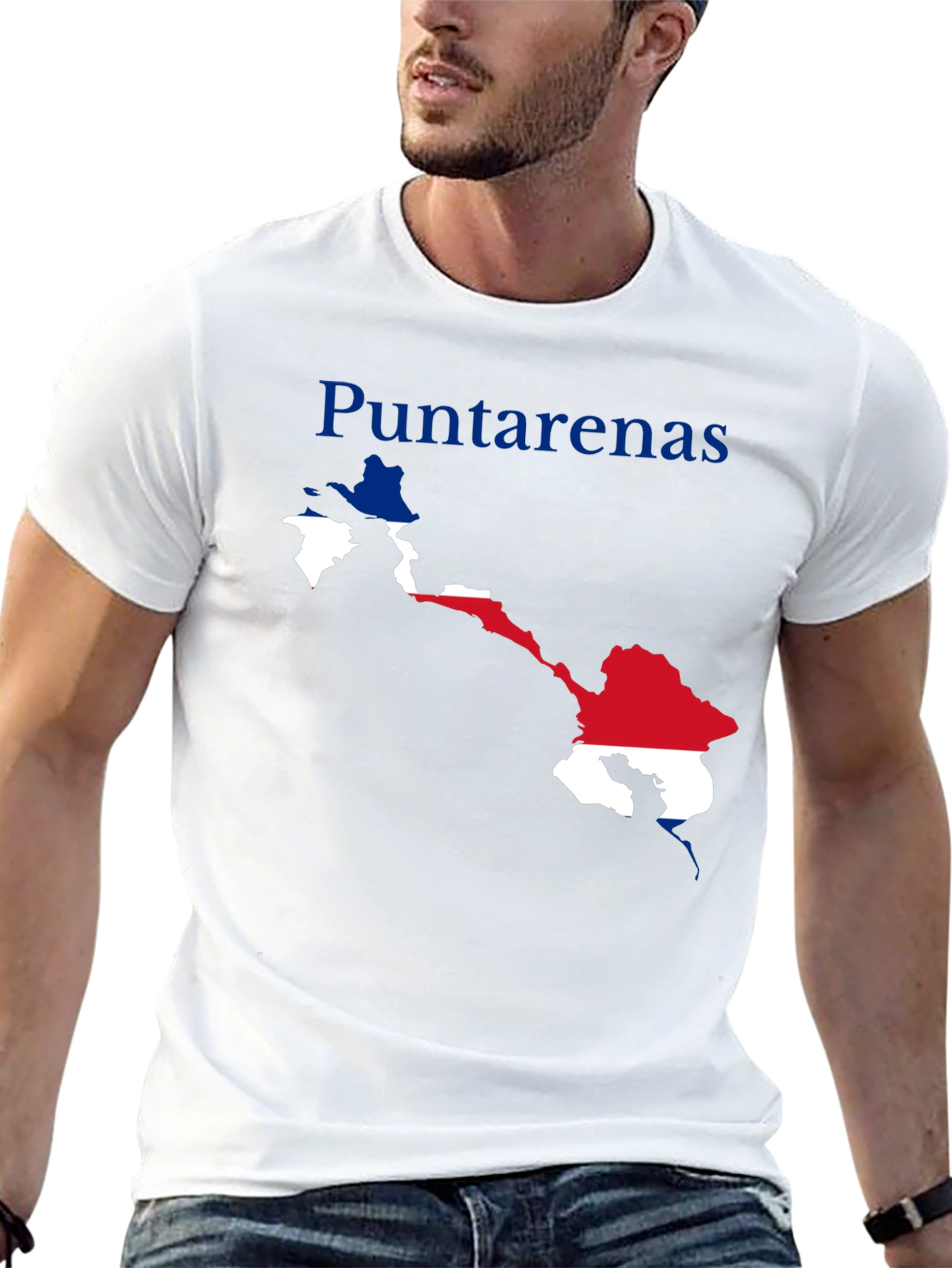 Puntarenas Costa Rica Map Graphic T-Shirt