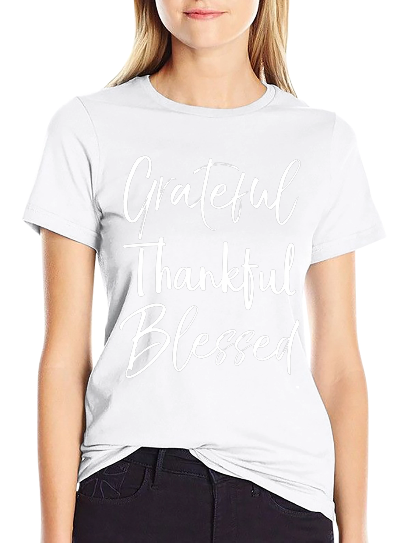 Grateful Thankful Blessed Graphic T-Shirt