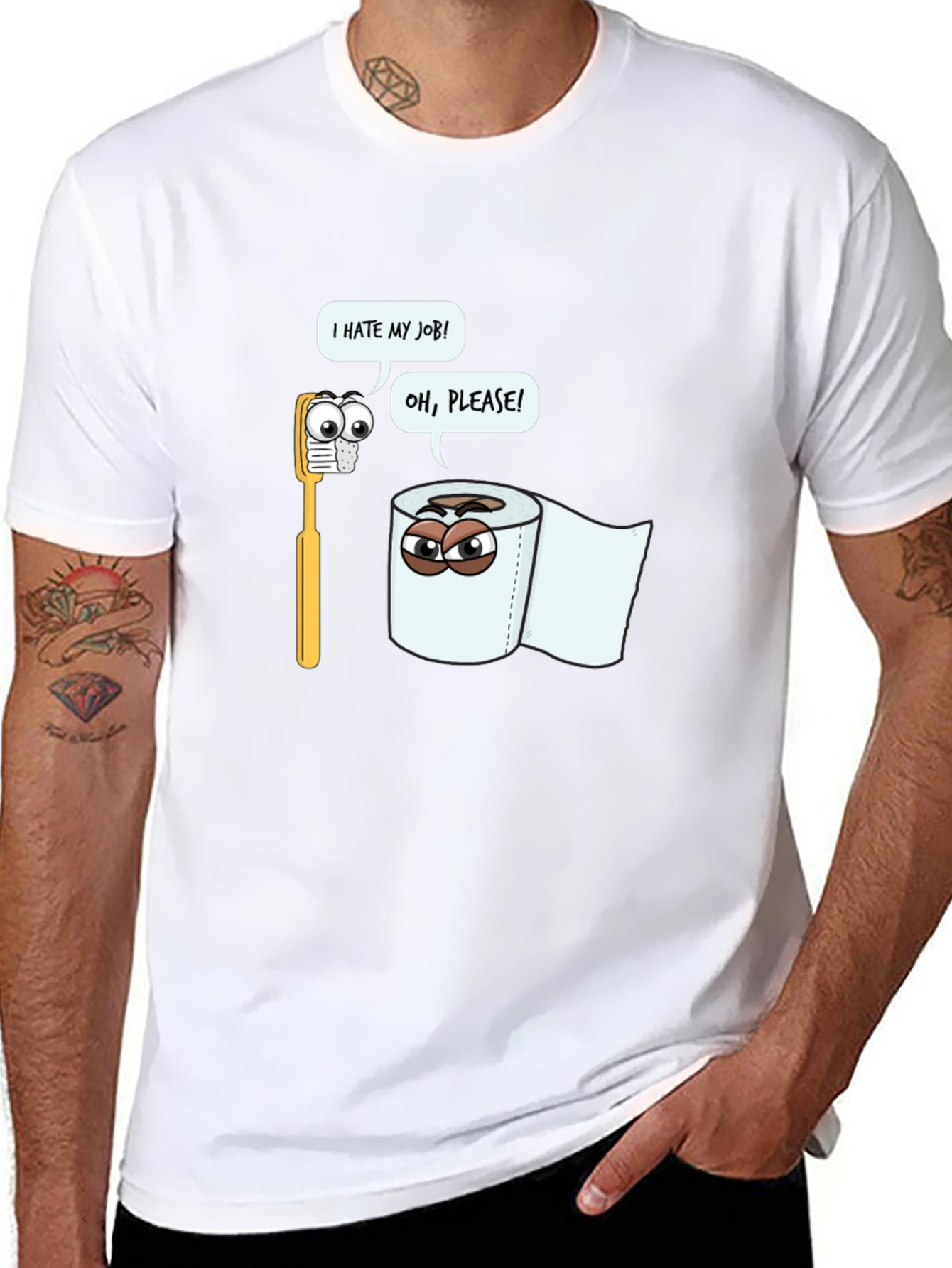 Funny Toilet Paper vs Toothbrush T-Shirt