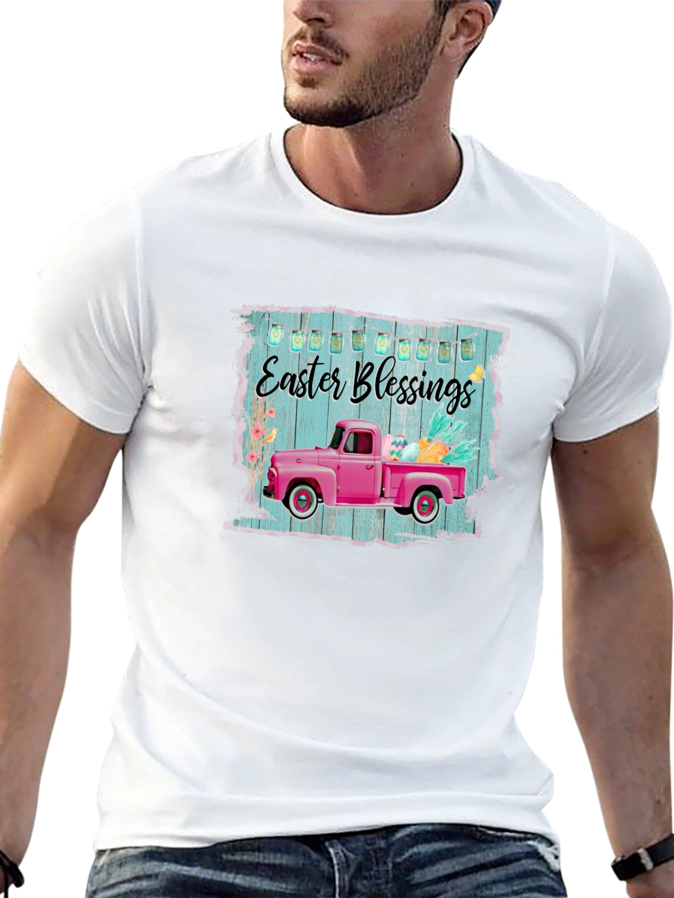 Easter Blessings Truck Graphic T-Shirt