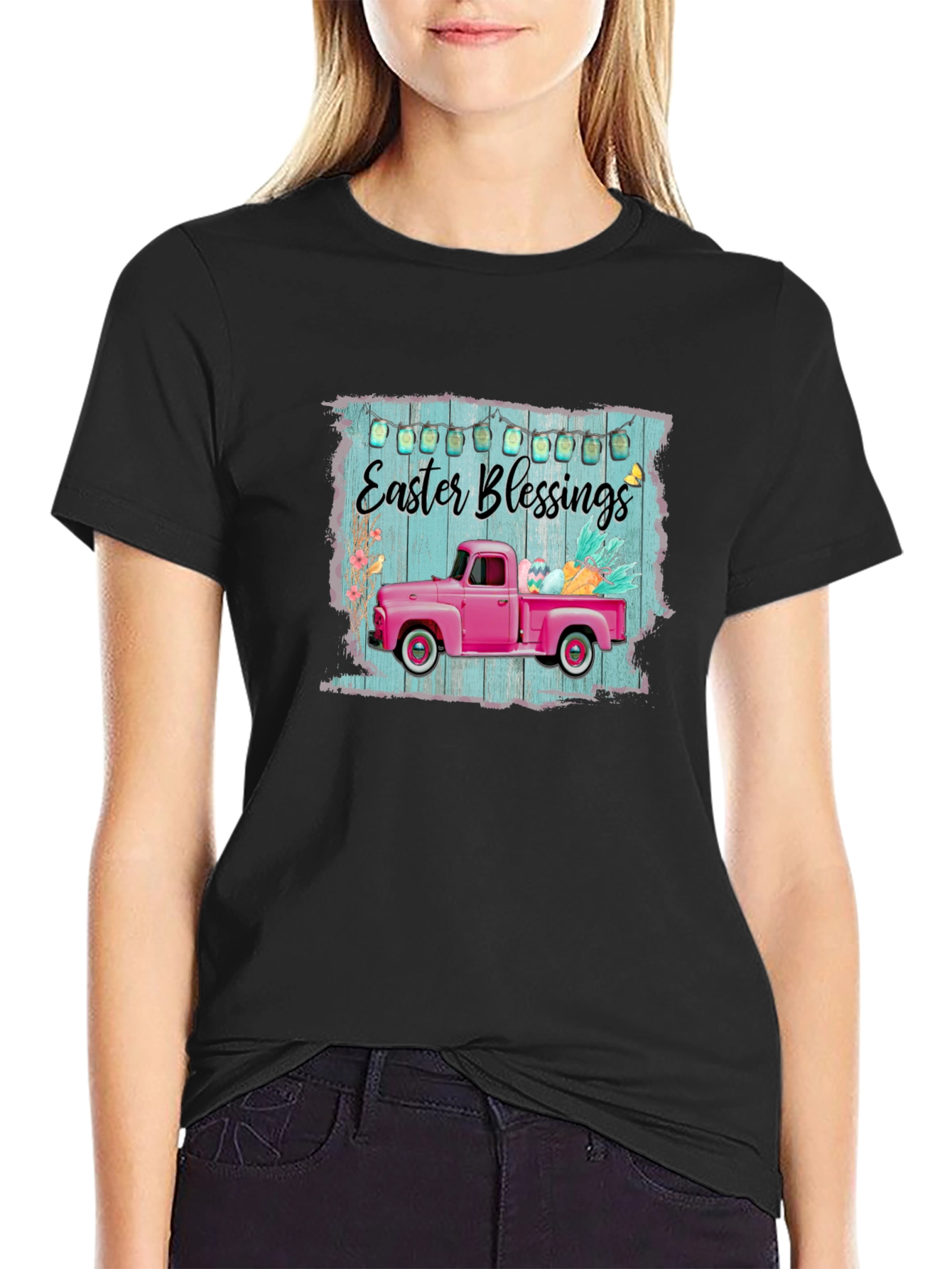 Easter Blessings Truck Graphic T-Shirt