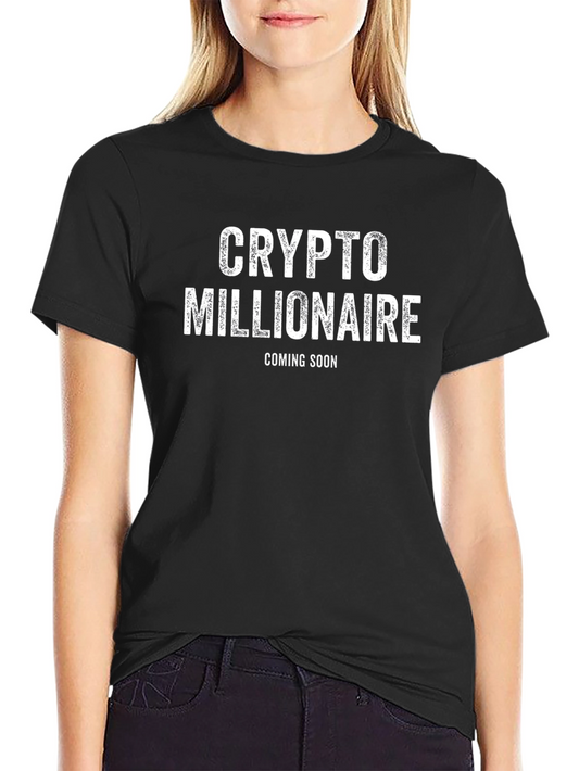 Crypto Millionaire Coming Soon Black T-Shirt