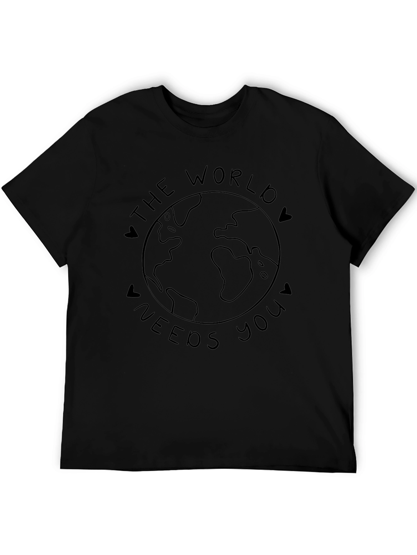 The World Needs You Graphic T-Shirt - Black