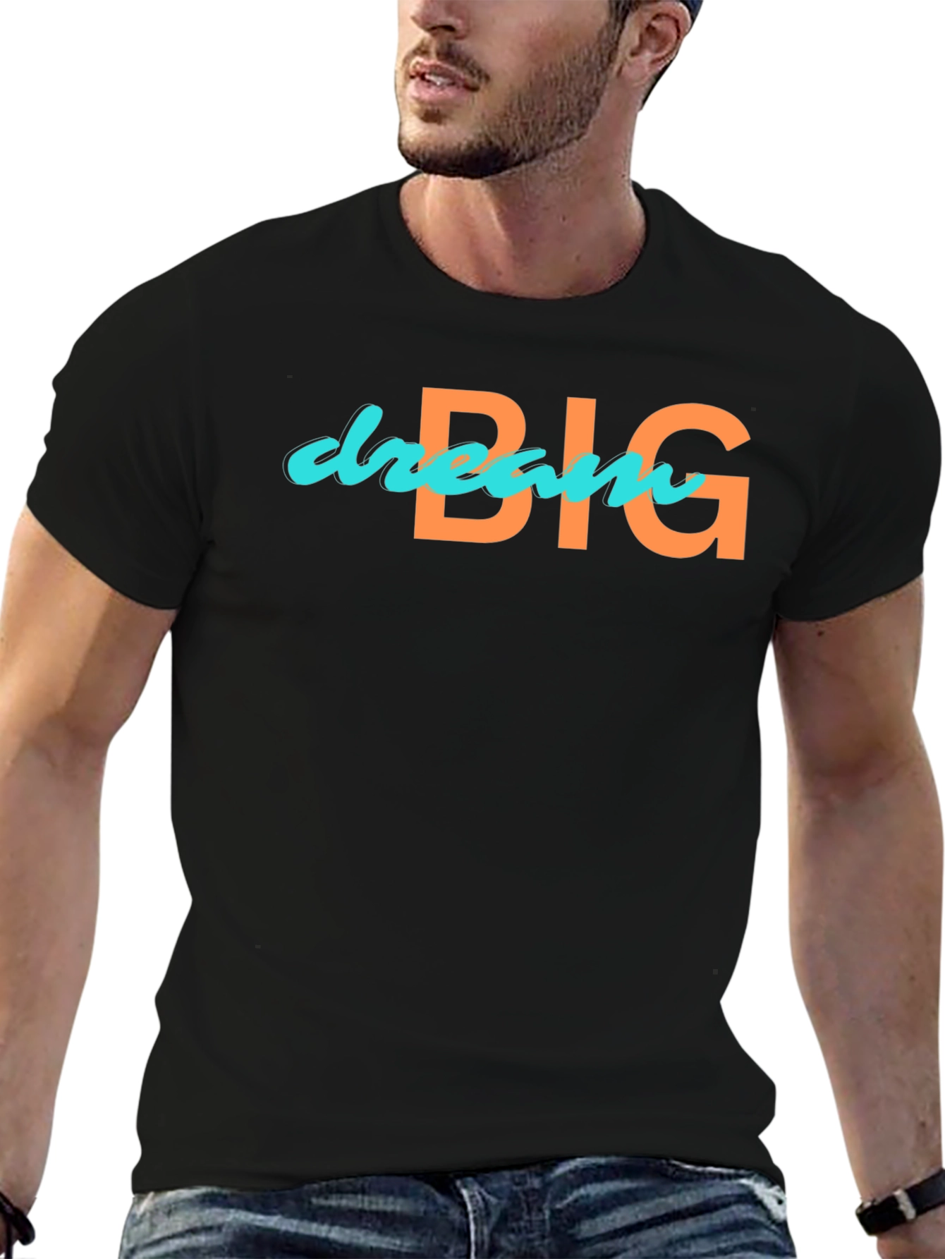 Dream Big Graphic Tee - Mens Black T-Shirt