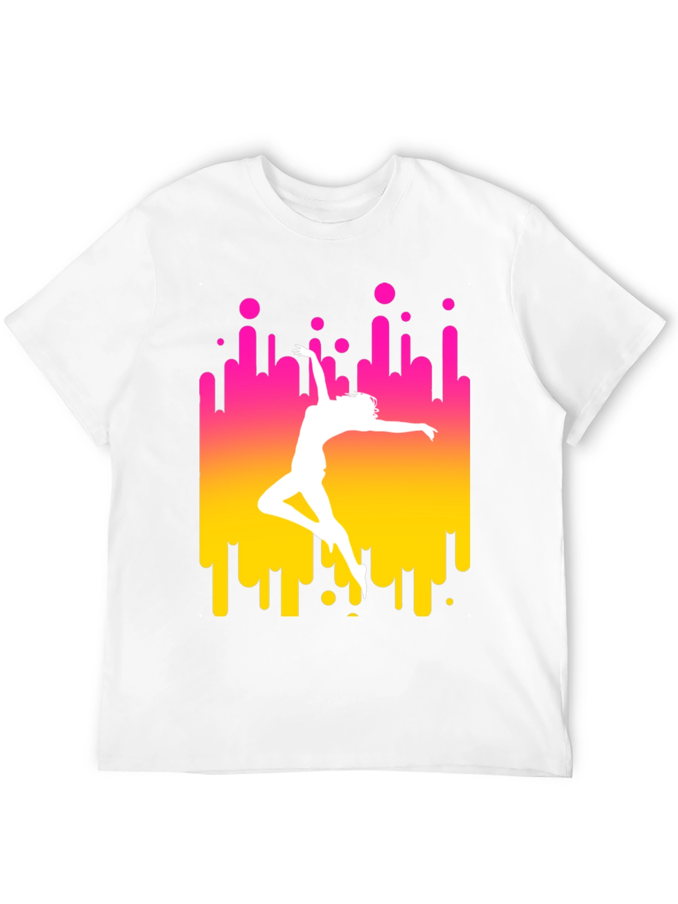 Dance Silhouette Graphic Tee - Black Cotton Blend