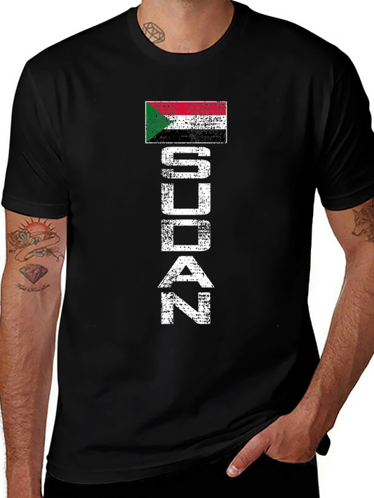 Sudan Flag Distressed T-Shirt