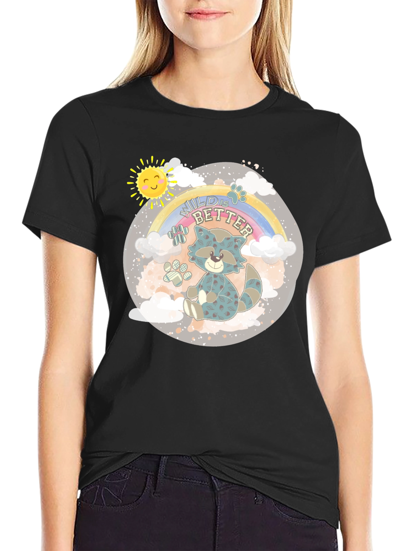 Wild is Better Raccoon Graphic T-Shirt