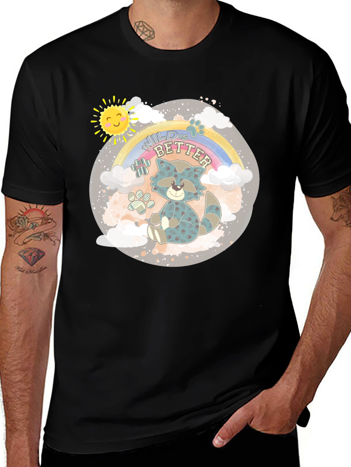 Wild is Better Raccoon Graphic T-Shirt