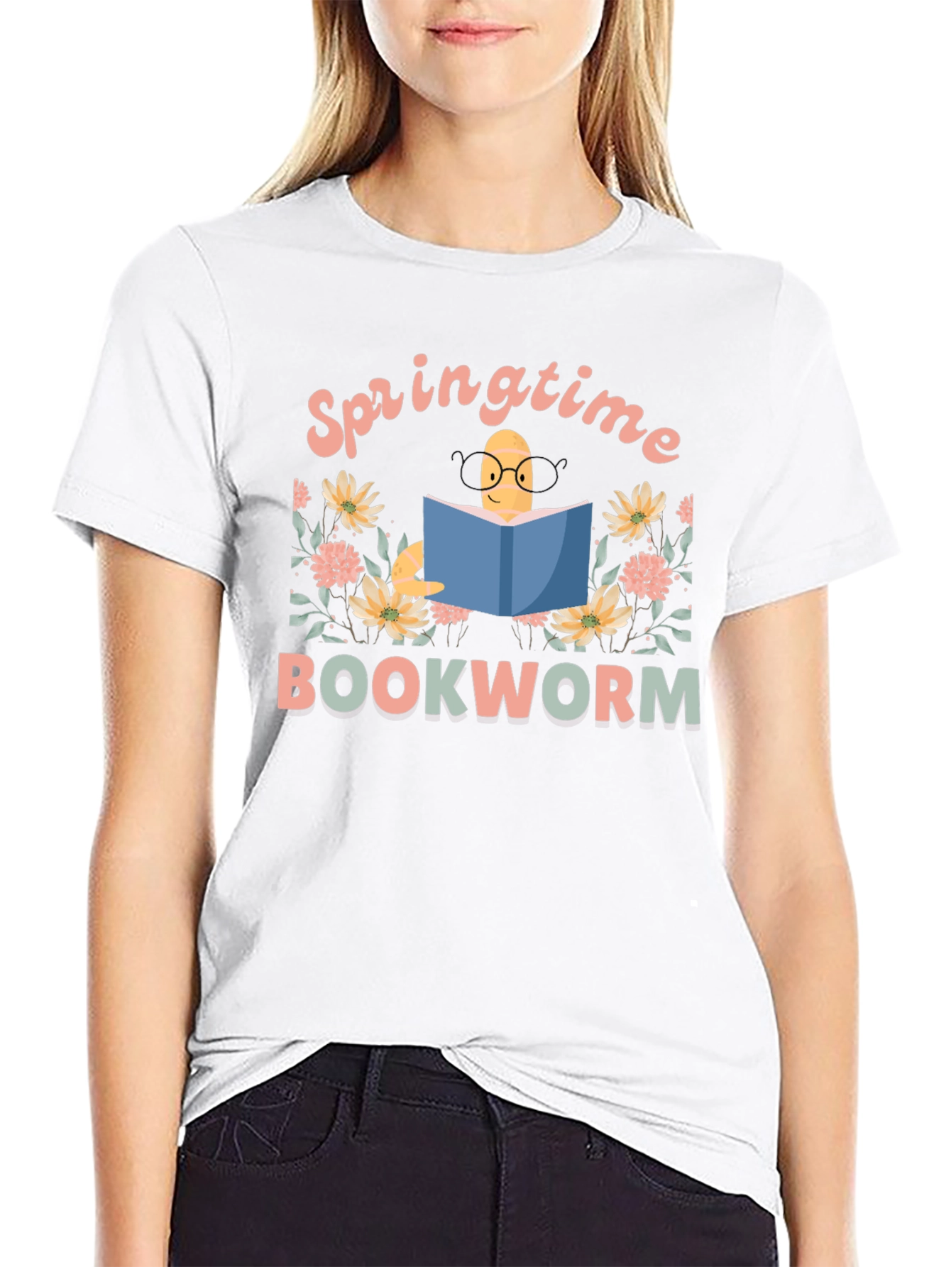 Springtime Bookworm T-Shirt
