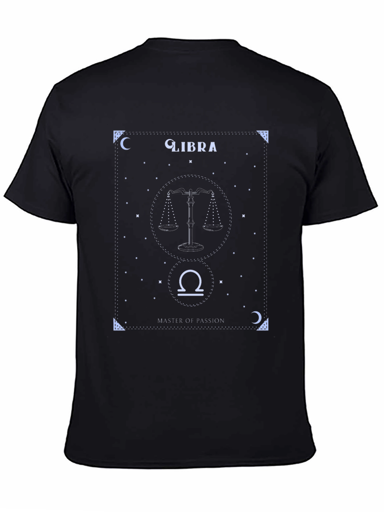 Libra Zodiac Black Graphic T-Shirt