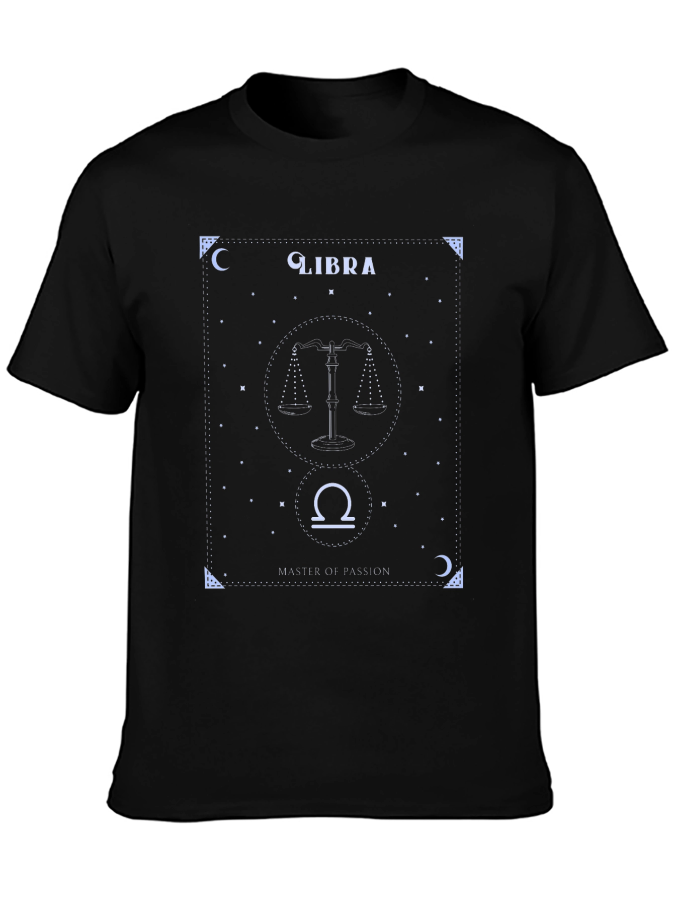 Libra Zodiac Black Graphic T-Shirt