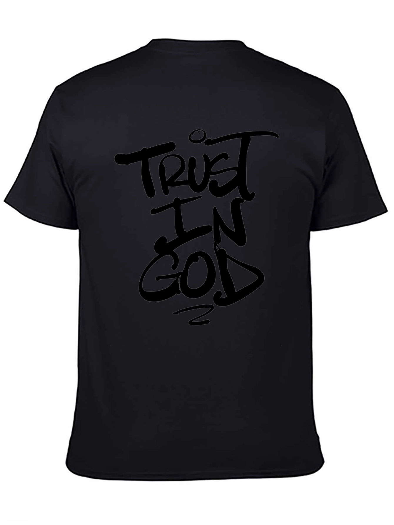 Trust in God Black Graphic T-Shirt