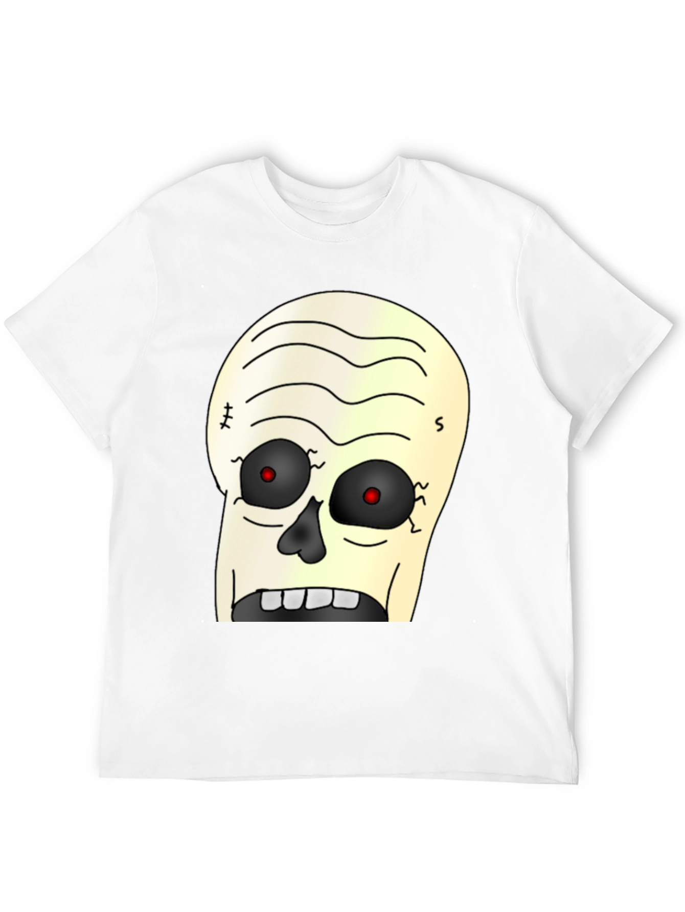 Zombie Cartoon Graphic T-Shirt - Black