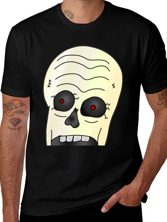 Zombie Cartoon Graphic T-Shirt - Black