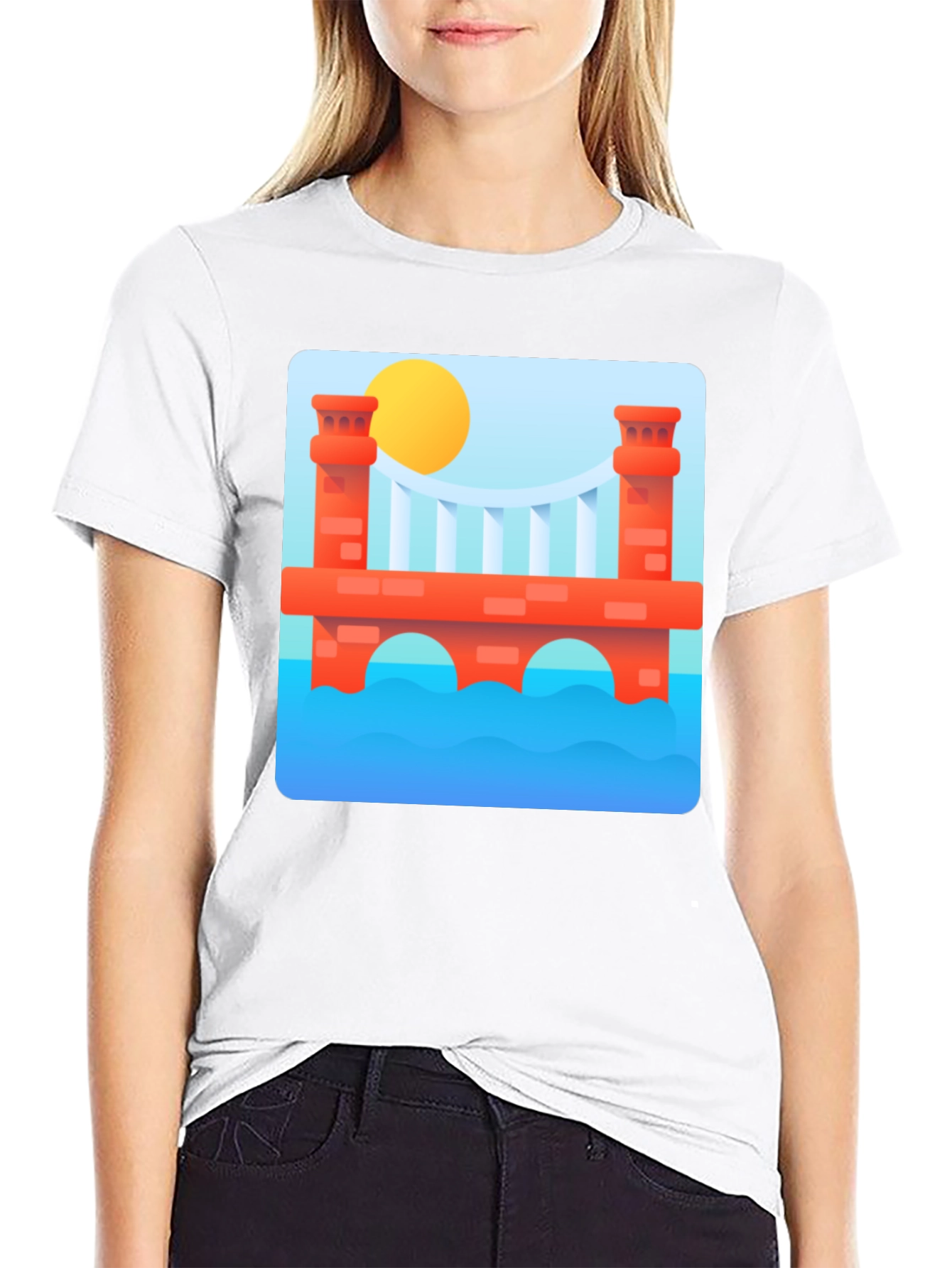 Abstract Bridge Graphic T-Shirt