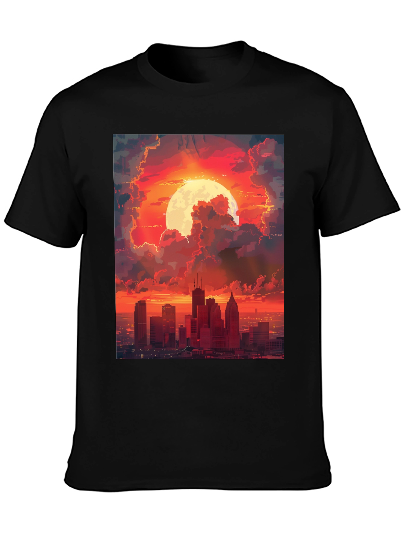 Cityscape Sunset Graphic Tee