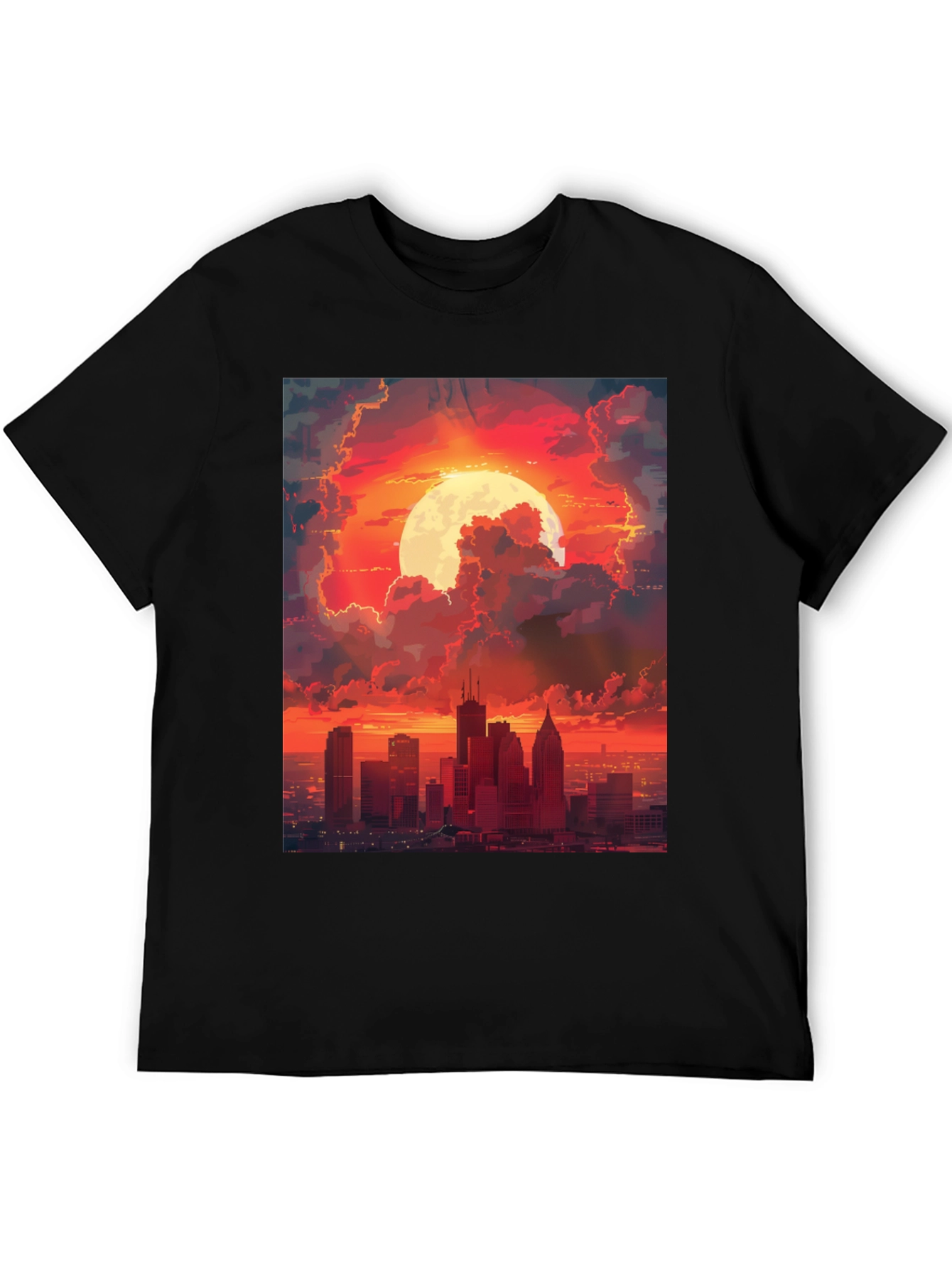 Cityscape Sunset Graphic Tee