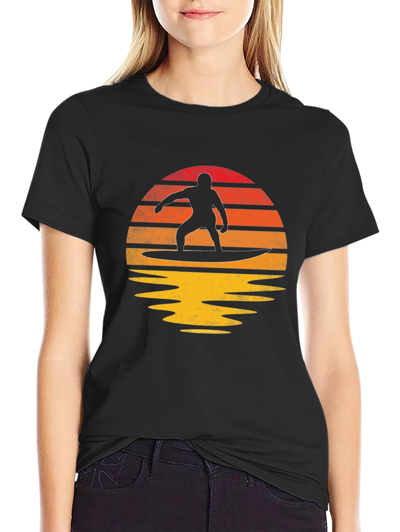 Sunset Surfer Graphic Tee - Retro Vibe