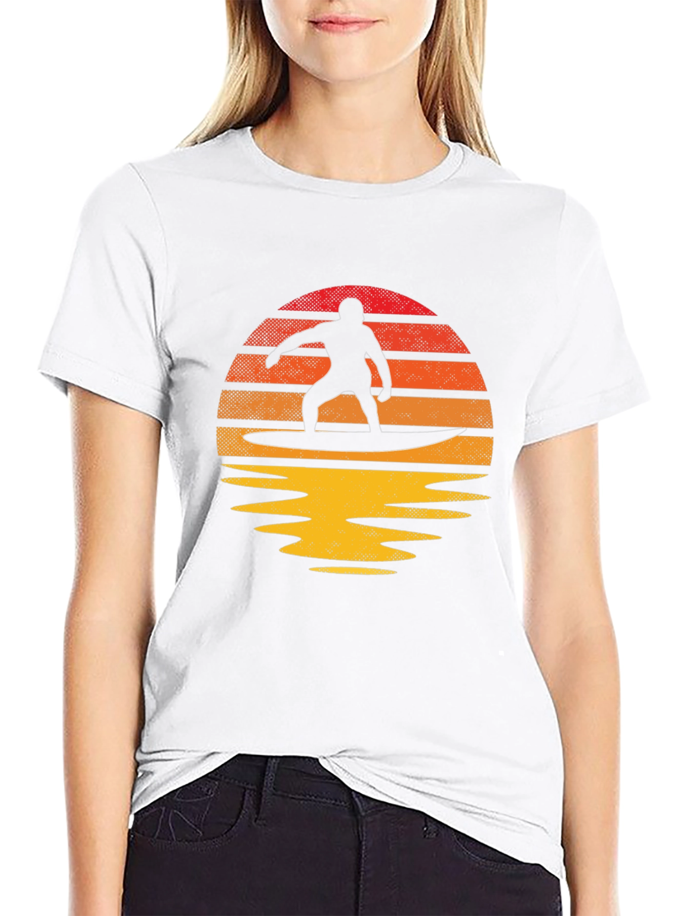 Sunset Surfer Graphic Tee - Retro Vibe