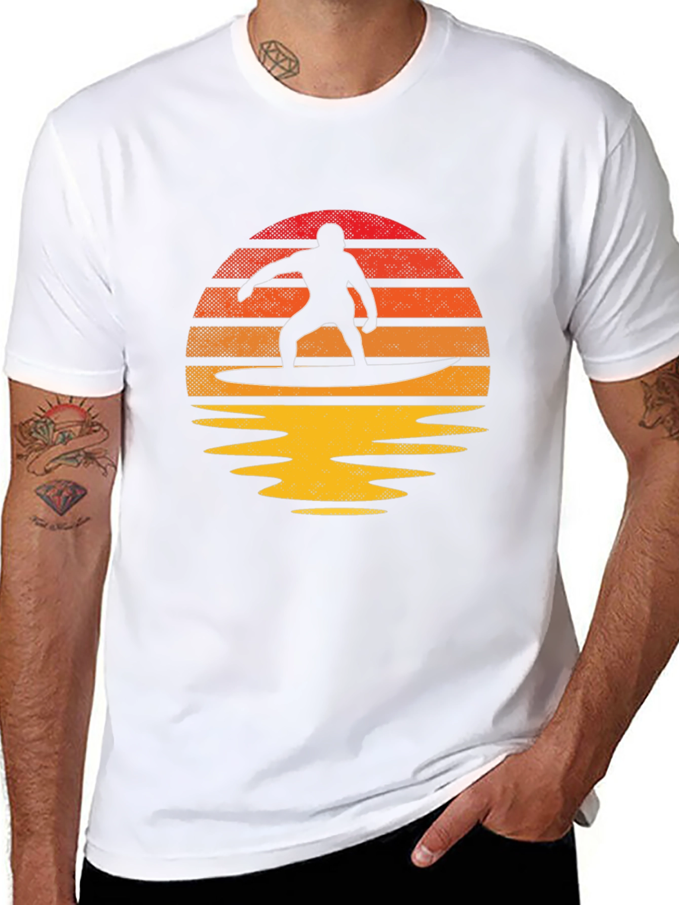 Sunset Surfer Graphic Tee - Retro Vibe