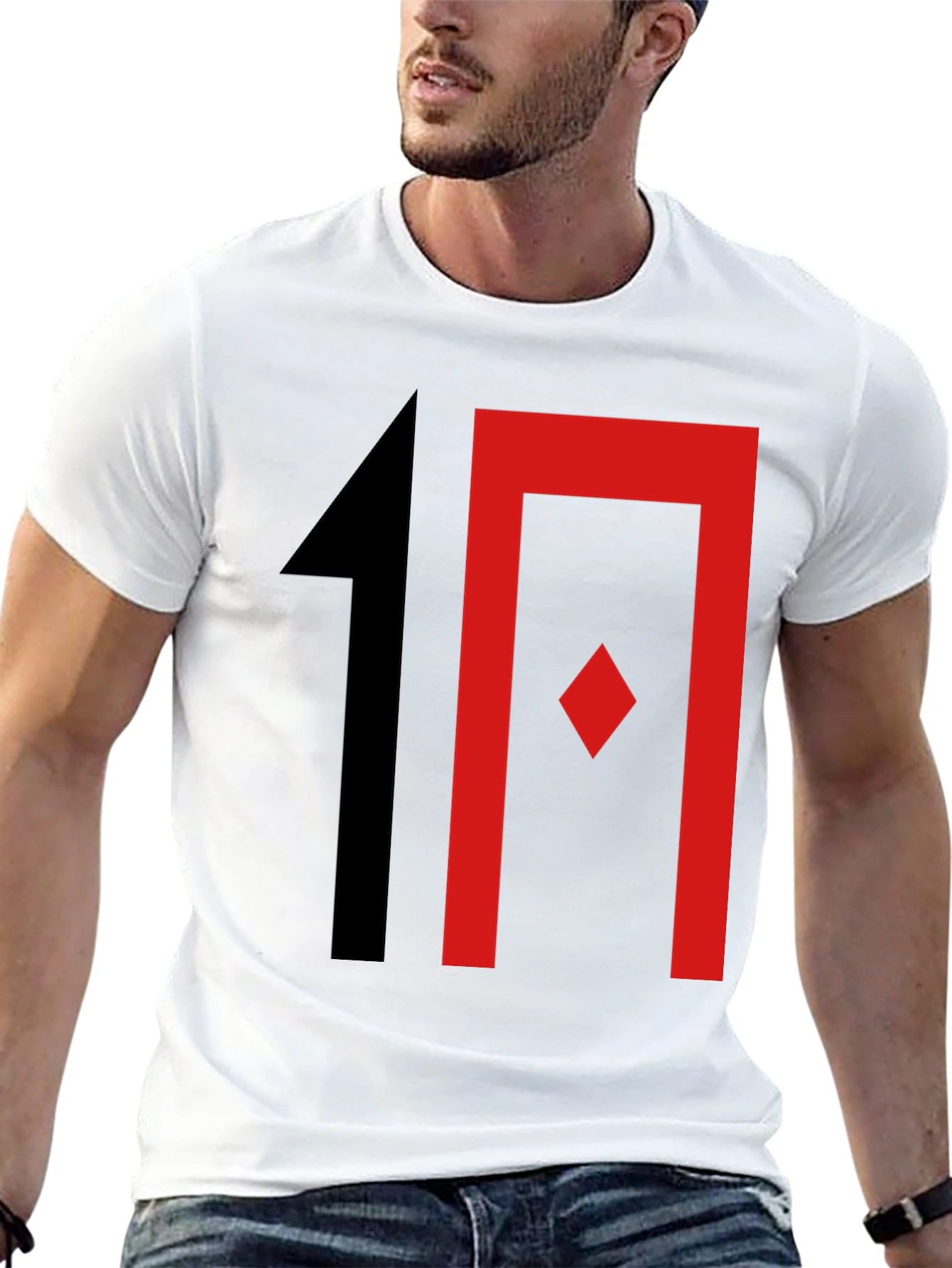 Stylish Graphic Print T-Shirt - Black with Bold Design