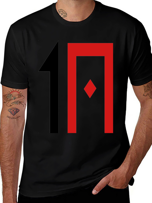 Stylish Graphic Print T-Shirt - Black with Bold Design