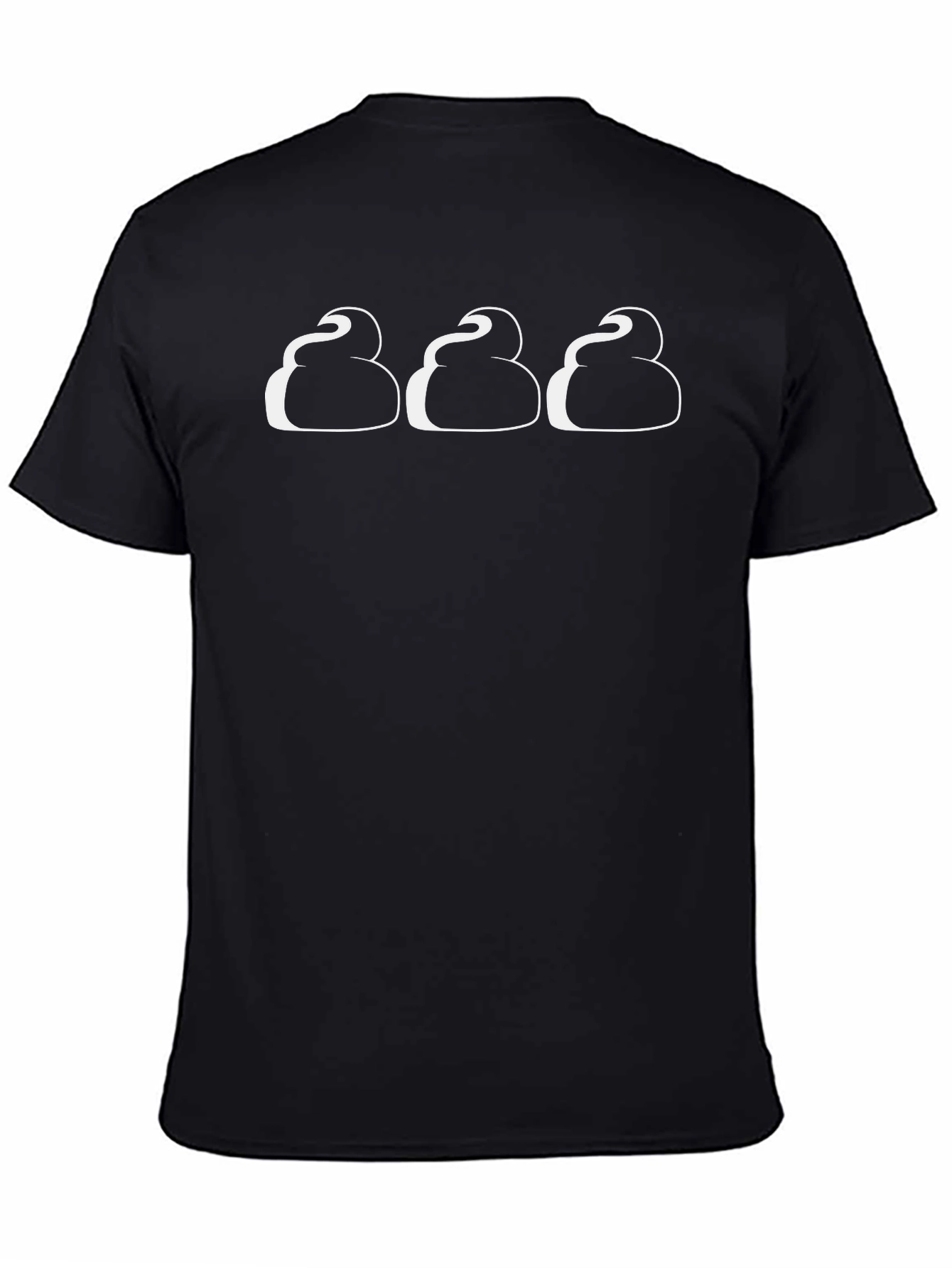 Mens Black T-Shirt with Novelty Graphic Print