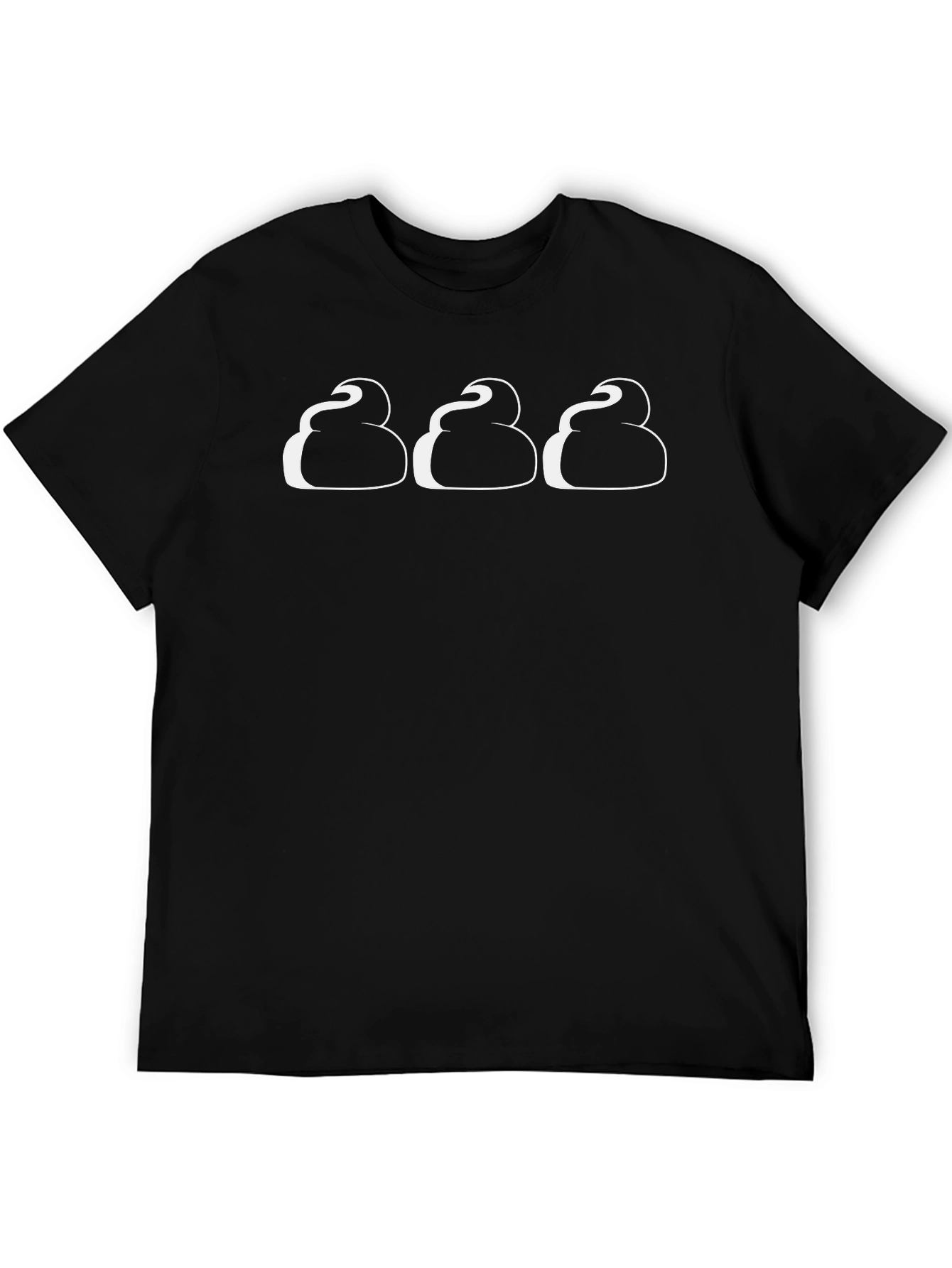 Mens Black T-Shirt with Novelty Graphic Print