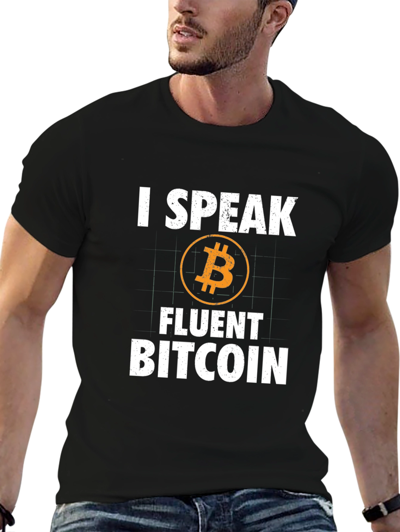 I Speak Fluent Bitcoin Black Graphic Tee
