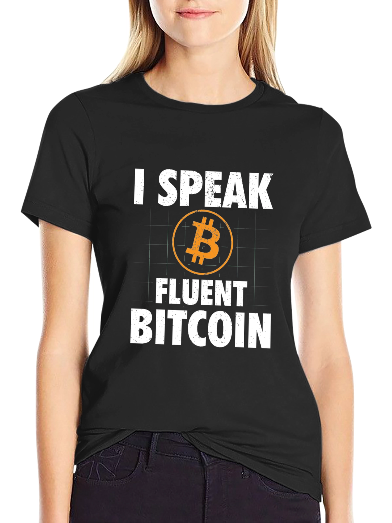 I Speak Fluent Bitcoin Black Graphic Tee