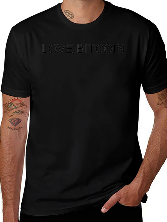 Love Bitcoin Black T-Shirt