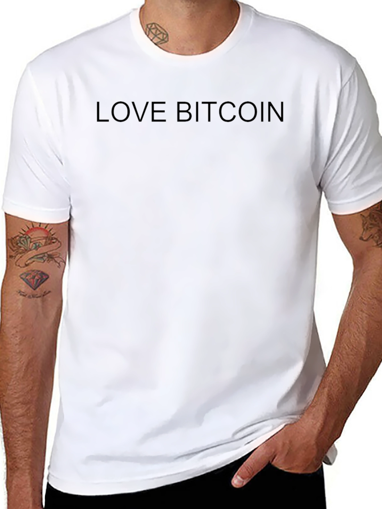 Love Bitcoin Black T-Shirt