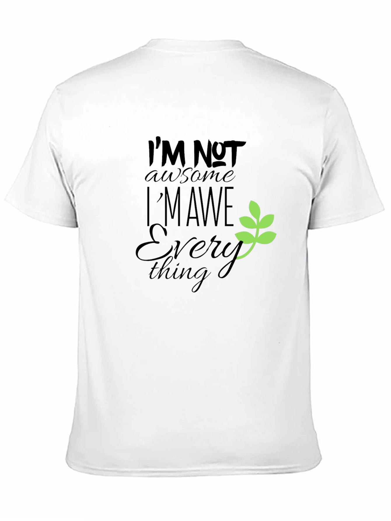 Awesome Everything Black Graphic Tee for Men