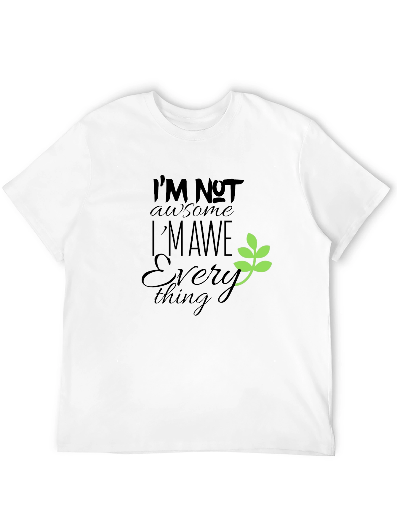 Awesome Everything Black Graphic Tee for Men