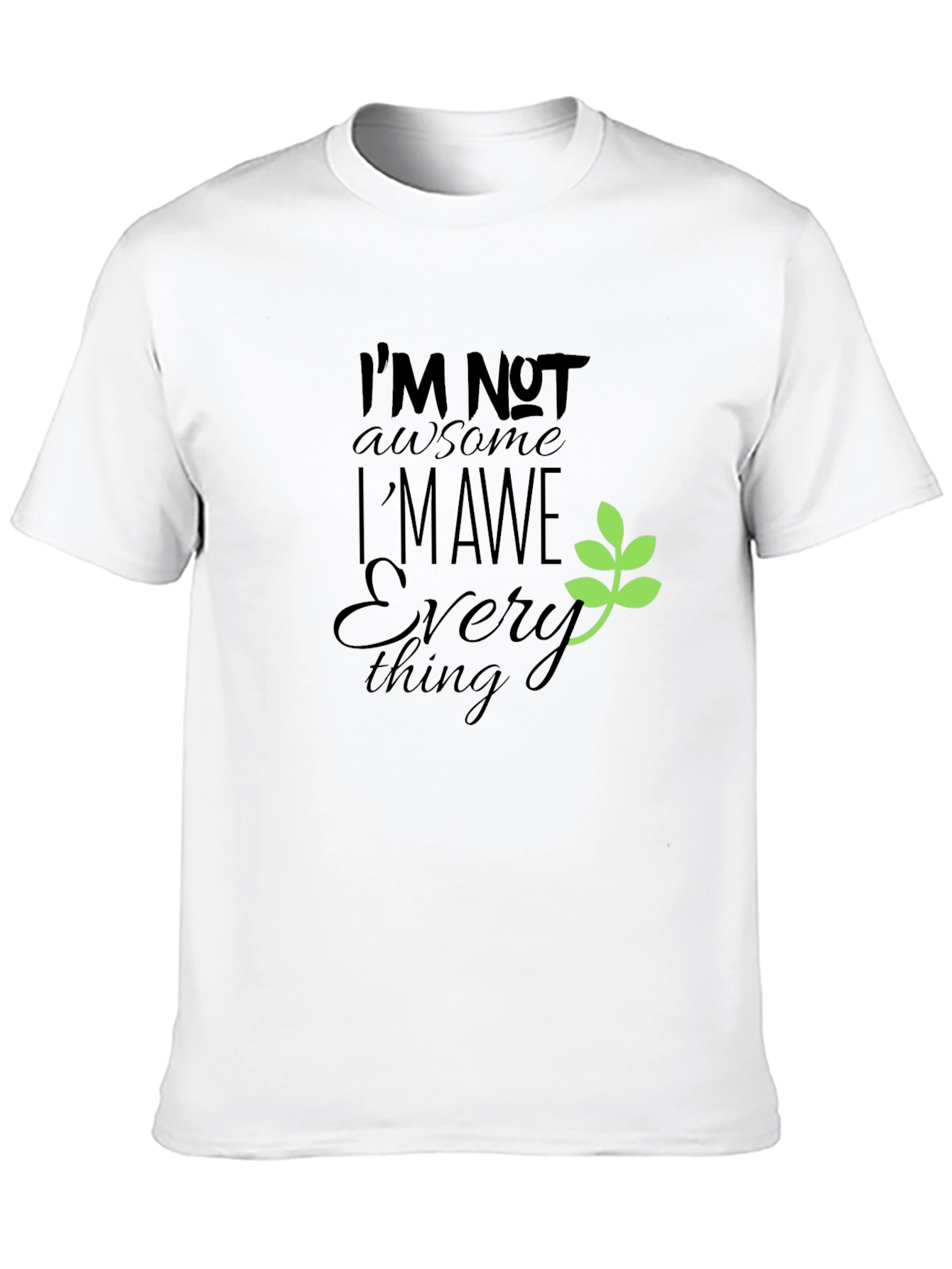 Awesome Everything Black Graphic Tee for Men
