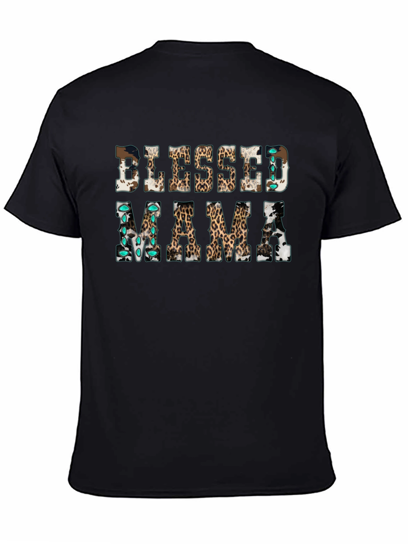 Blessed Mama T-Shirt: Unique Animal Print Design
