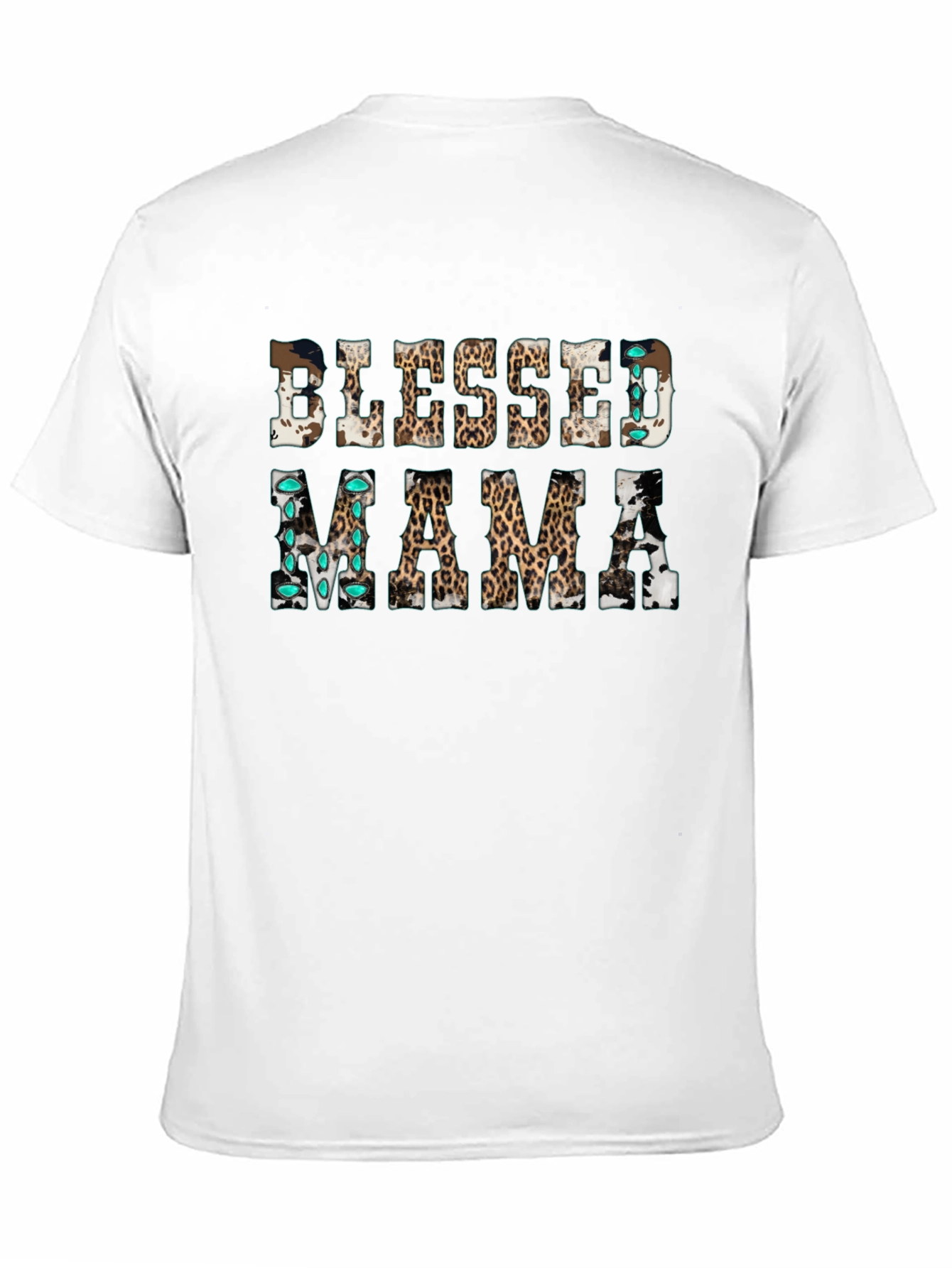 Blessed Mama T-Shirt: Unique Animal Print Design