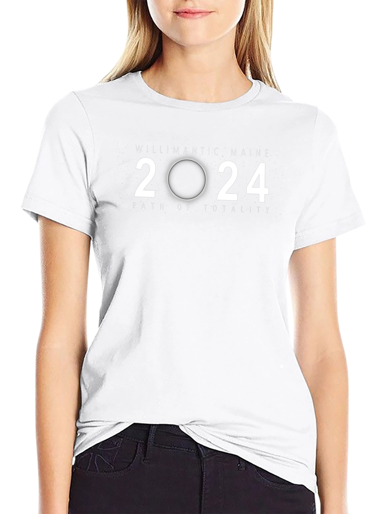 Willimantic Maine 2024 Solar Eclipse Path of Totality T-Shirt