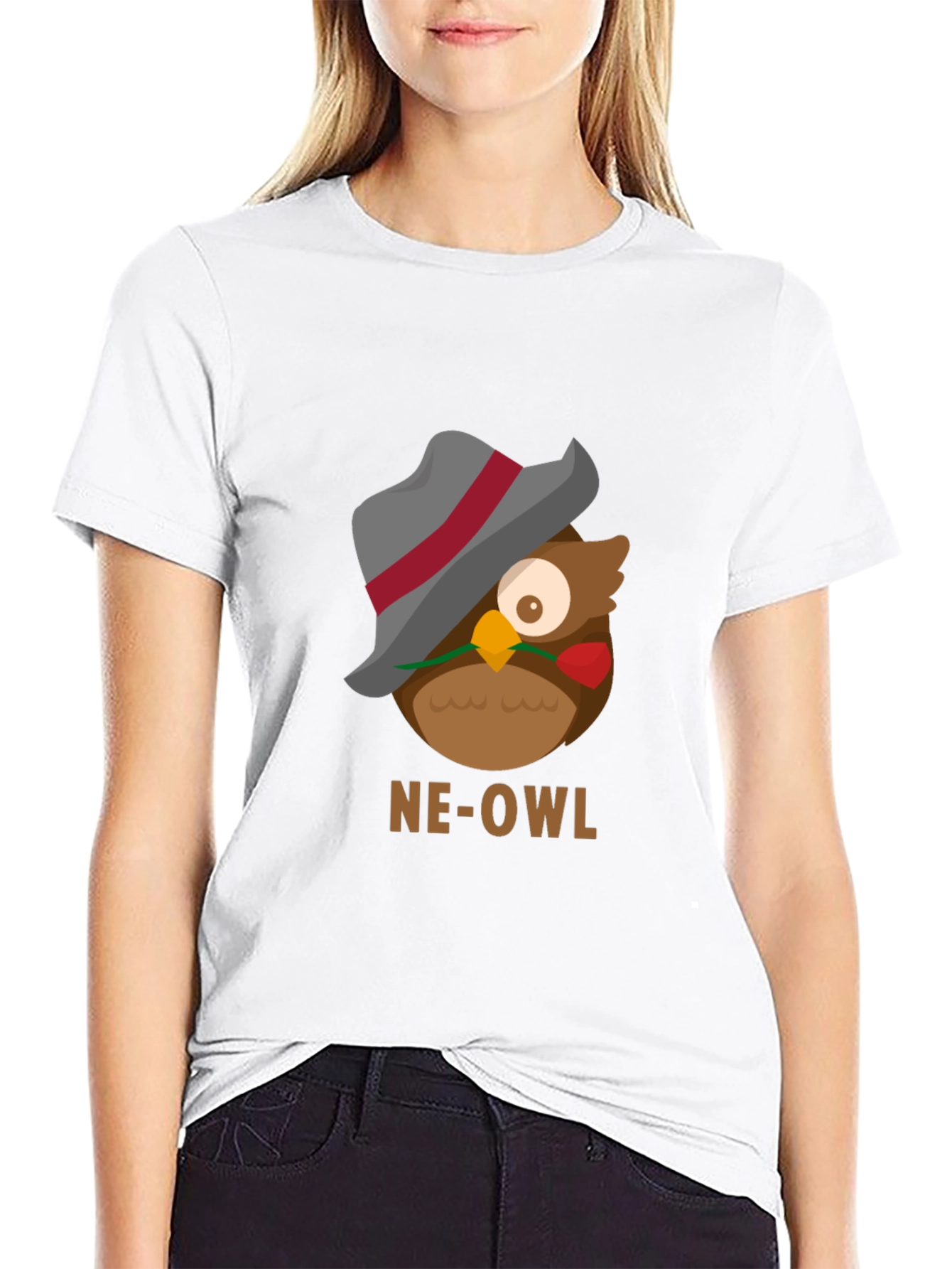 NE-OWL Graphic Tee - Stylish Owl Design