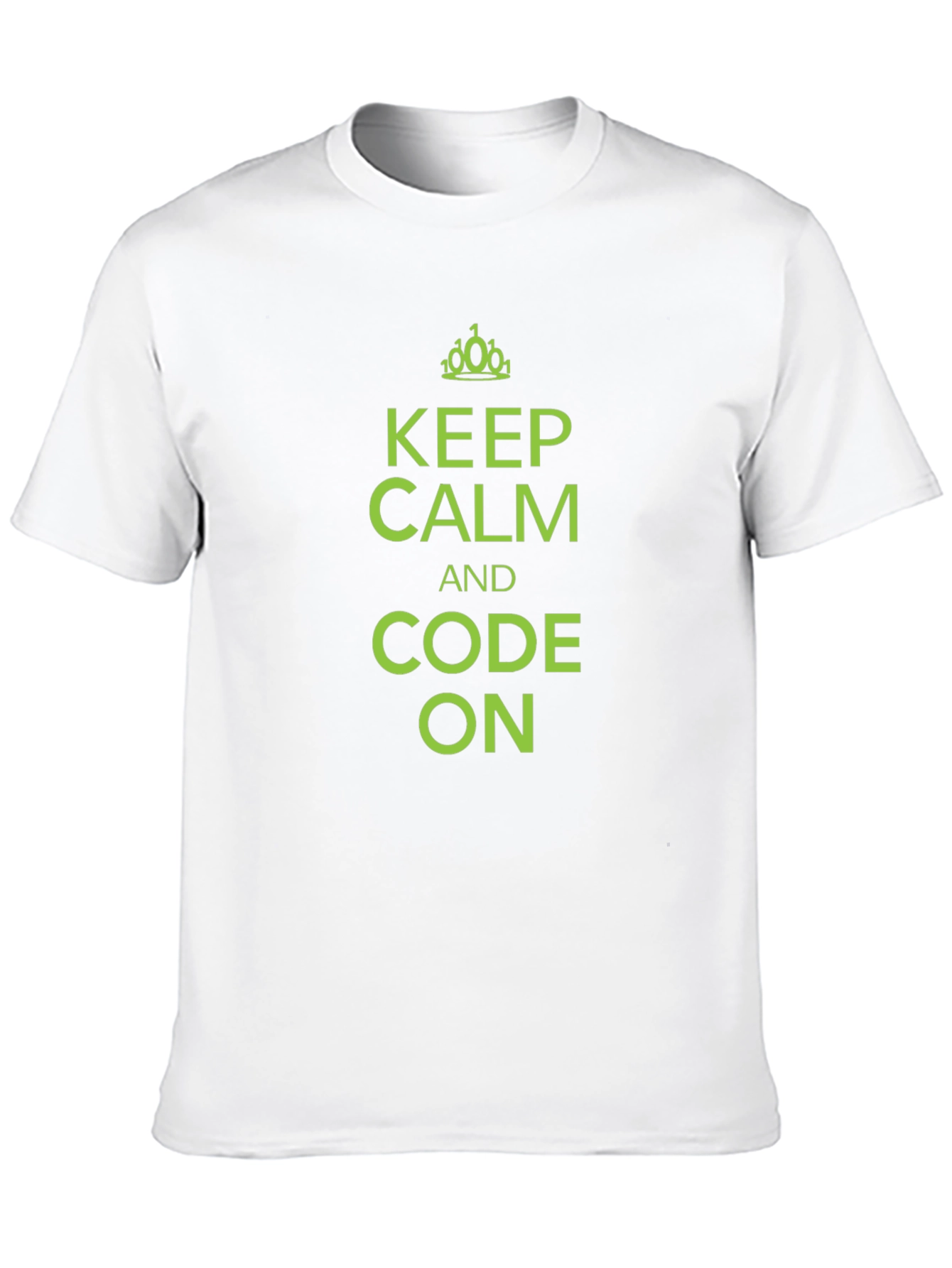 Keep Calm and Code On Black Graphic T-Shirt