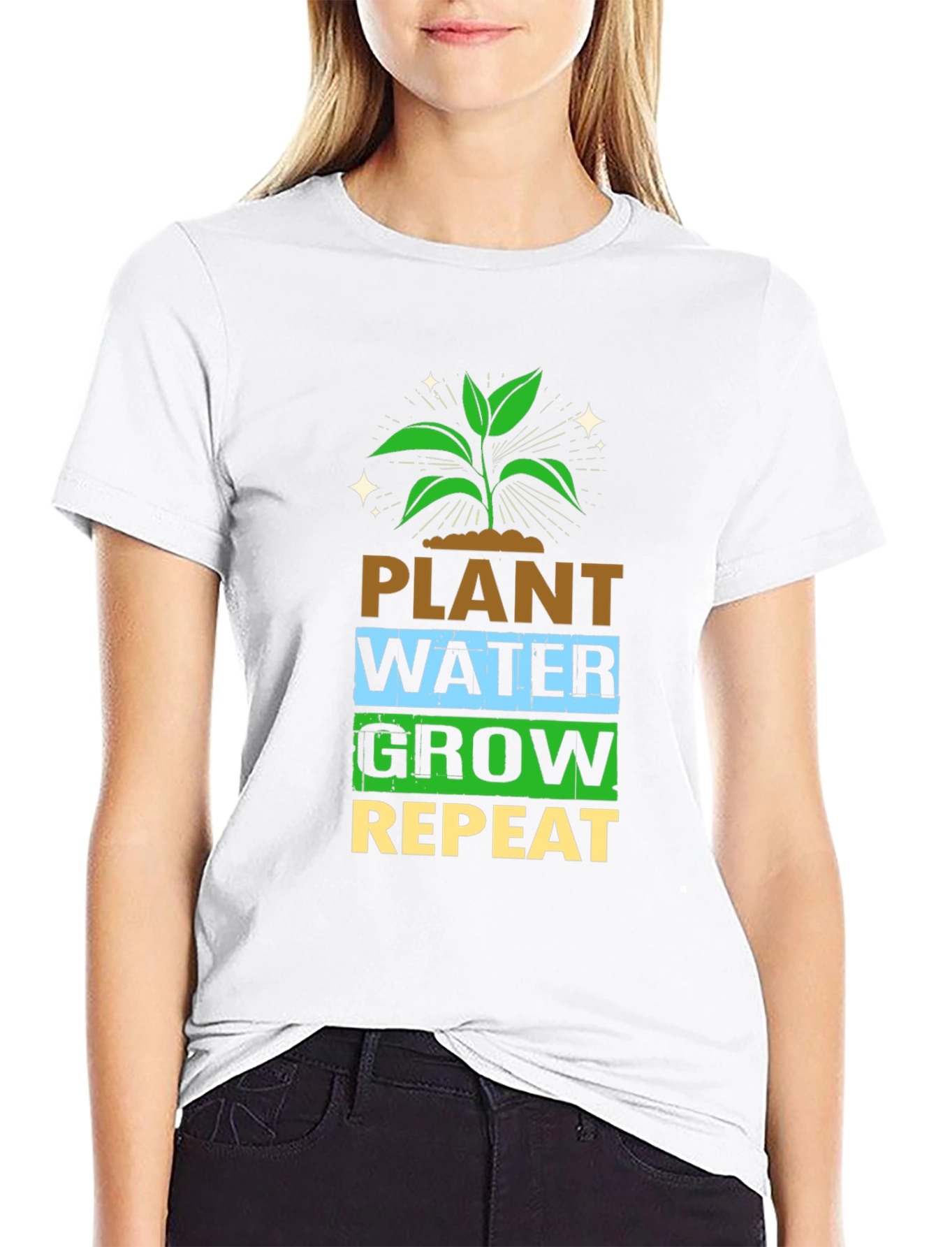 Plant Water Grow Repeat Graphic Tee