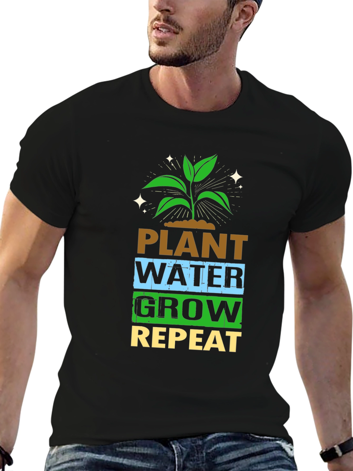 Plant Water Grow Repeat Graphic Tee