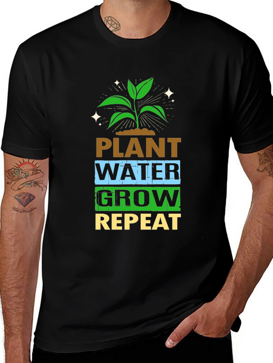 Plant Water Grow Repeat Graphic Tee