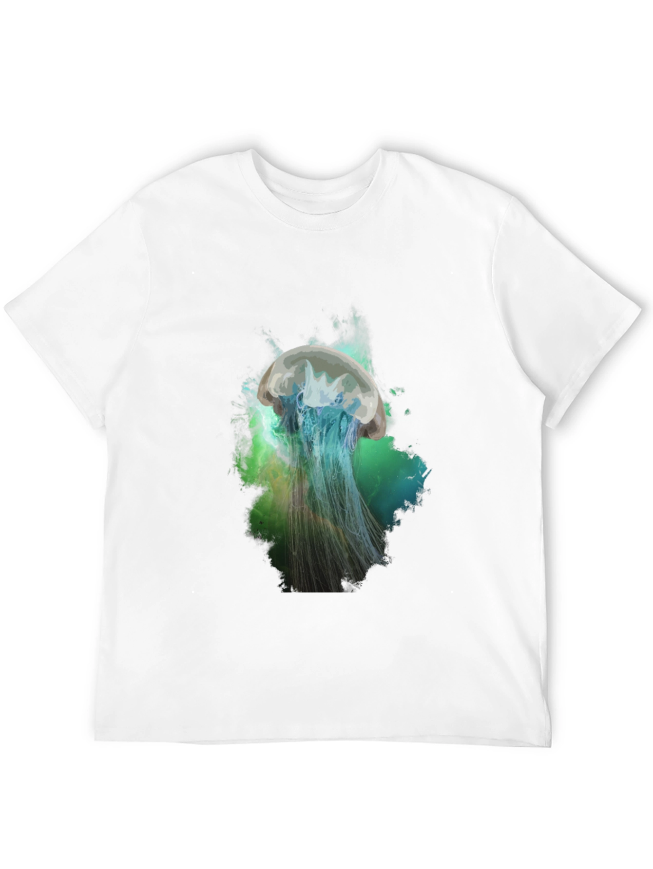 Jellyfish Graphic Print T-Shirt - Black